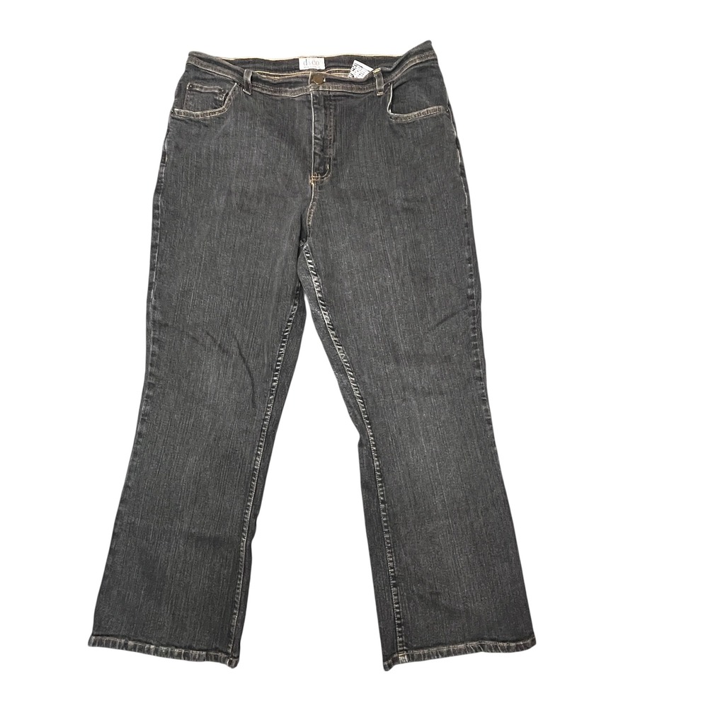 D & Co Women's Black Denim Jeans Size 34x27 Bootcut Casual Pants‎